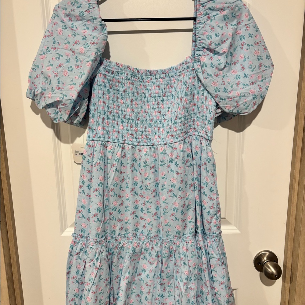 Altar'd State Light Blue Floral Kids Dress